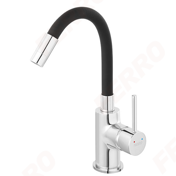 Fiesta - standing washbasin mixer with flexible spout