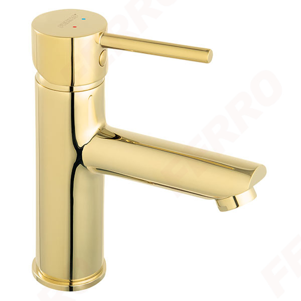 Fiesta Bright Gold - Standing washbasin mixer, bright gold