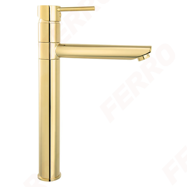 Fiesta Bright Gold - Standing counter washbasin mixer, bright gold