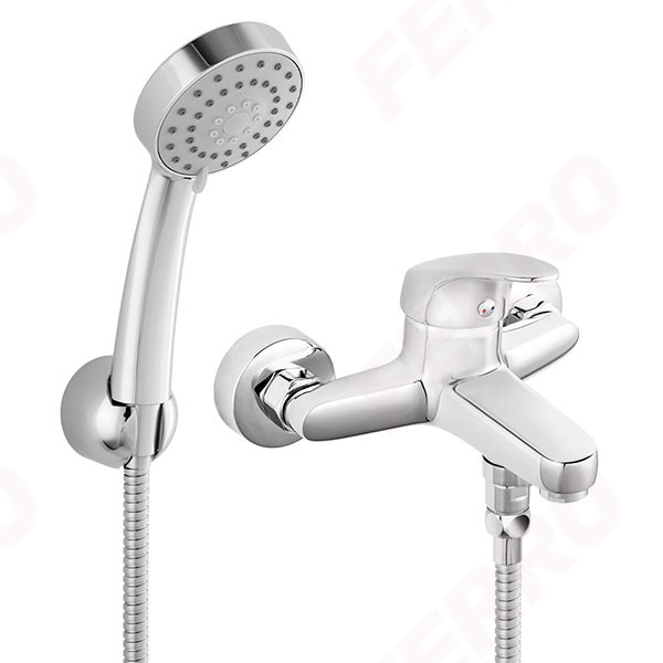 Ferro One - Wall-mounted bath mixer with a switch in the spout, chrome