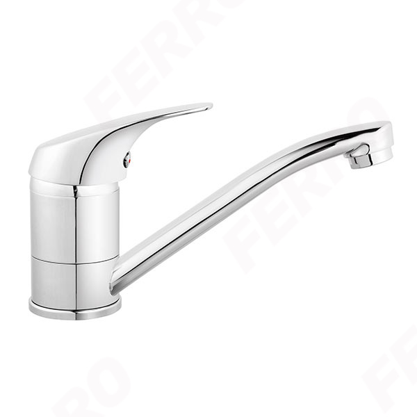 Ferro One - Standing washbasin mixer with swivel spout, chrome