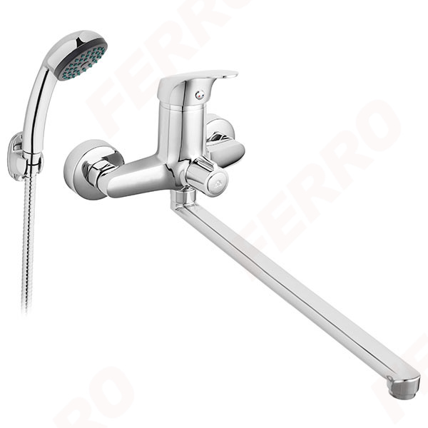 Ferro One - Wall-mounted bathtub/wasbasin mixer with shower connection