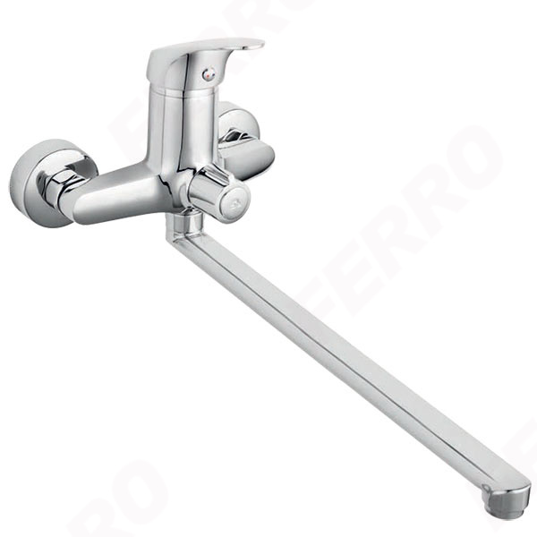 Ferro One - Wall-mounted bathtub/wasbasin mixer with shower connection, chrome