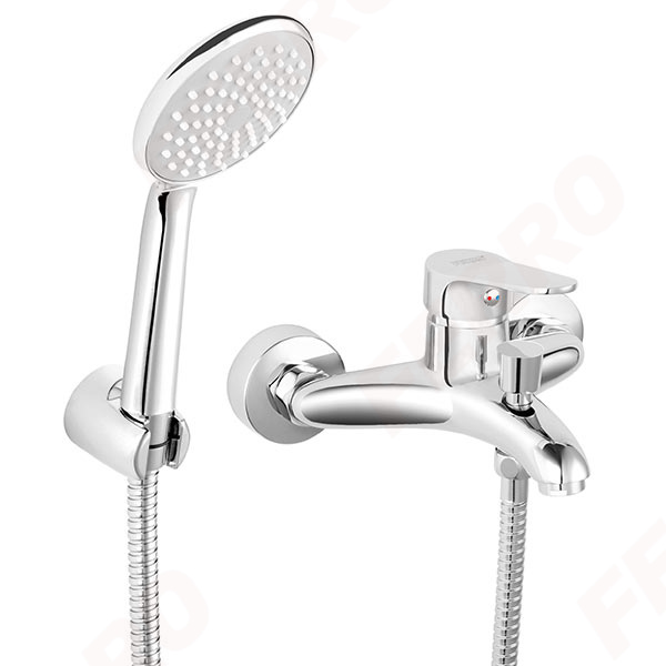 Isso - Wall-mounted bath mixer, chrome