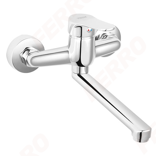 Isso - Wall-mounted sink mixer, chrome