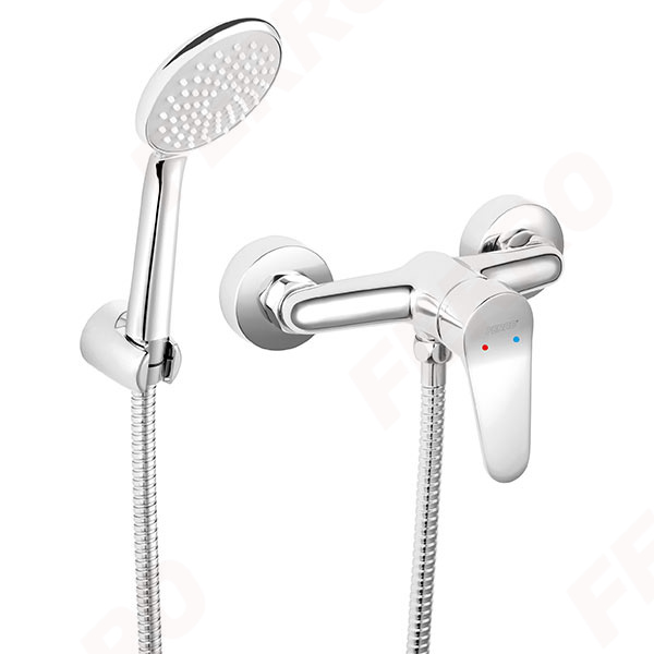 Isso - Wall-mounted shower mixer, chrome