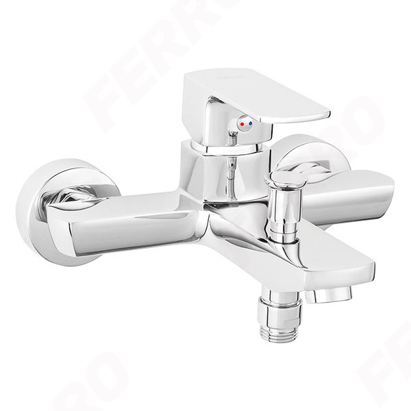 Alba Verdeline - Wall-mounted bath mixer, chrome