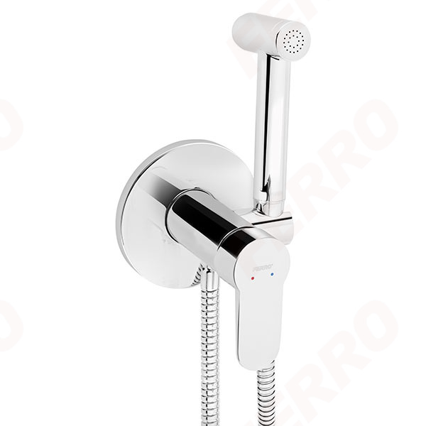 Nostris - Concealed bidet mixer with accessories, chrome
