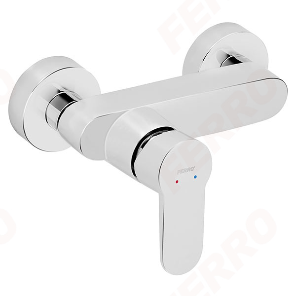 Nostris - Shower wallmounted mixer, chrome