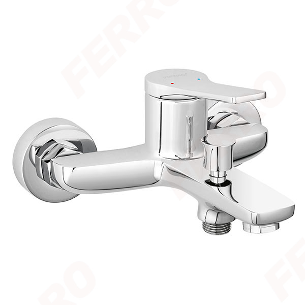 Stratos - Wall-mounted bath mixer, chrome