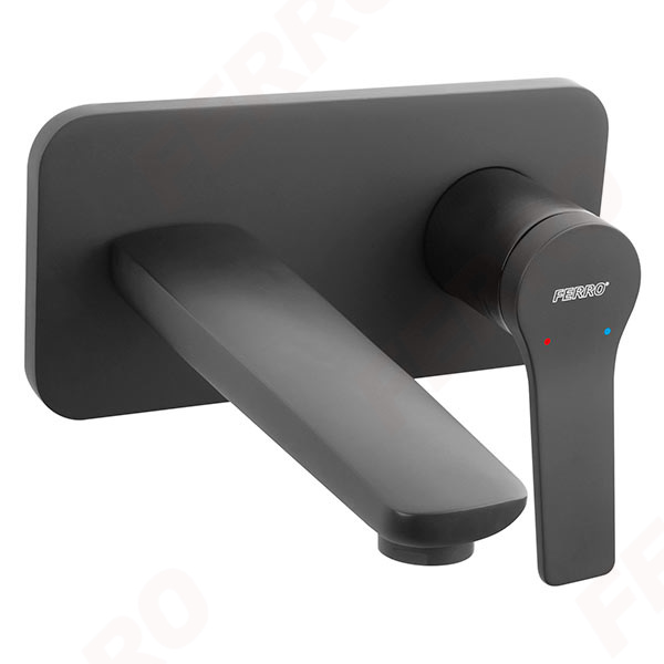 Stratos Black - Built-in washbasin mixer, black