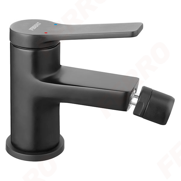 Stratos Black - Bidet standing mixer, black