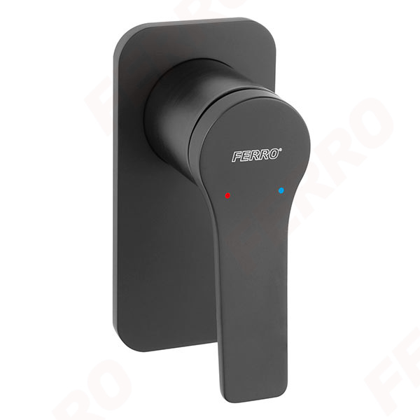 Stratos Black - Build-in shower mixer, black
