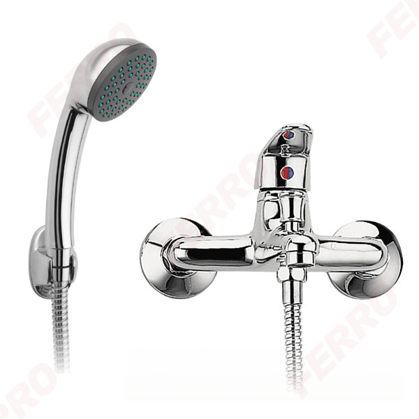 Smile - Wall-mounted bath mixer, chrome
