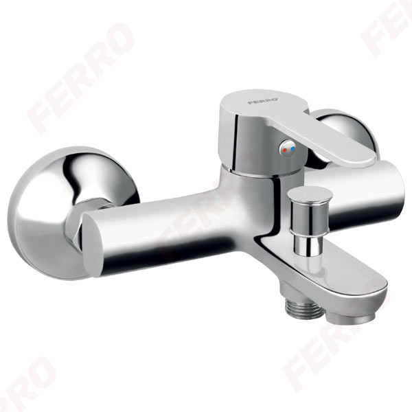 Savio - Wall-mounted bath mixer, chrome