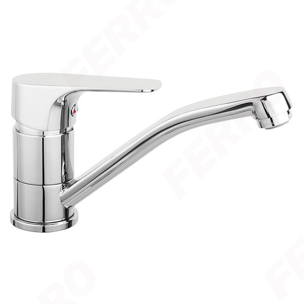 Tiga VerdeLine - Standing washbasin mixer with swivel spout