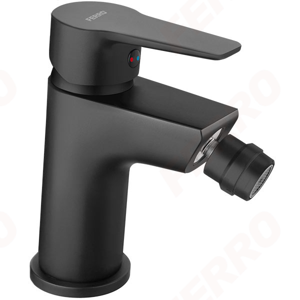 Ritto Black - Bidet standing mixer, black