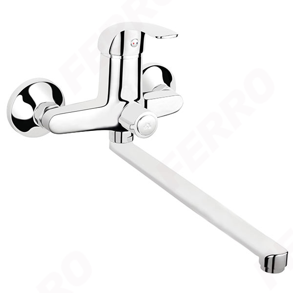 Vasto - wall-mounted bathtub/wasbasin mixer with shower connection