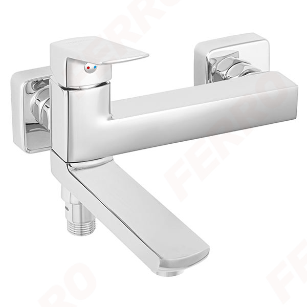 VITTO VERDELINE - Wall-mounted bath mixer with a switch in the spout