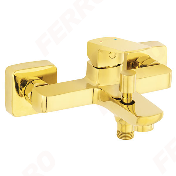 Vitto Gold Verdeline - Wall-mounted bath mixer, gold