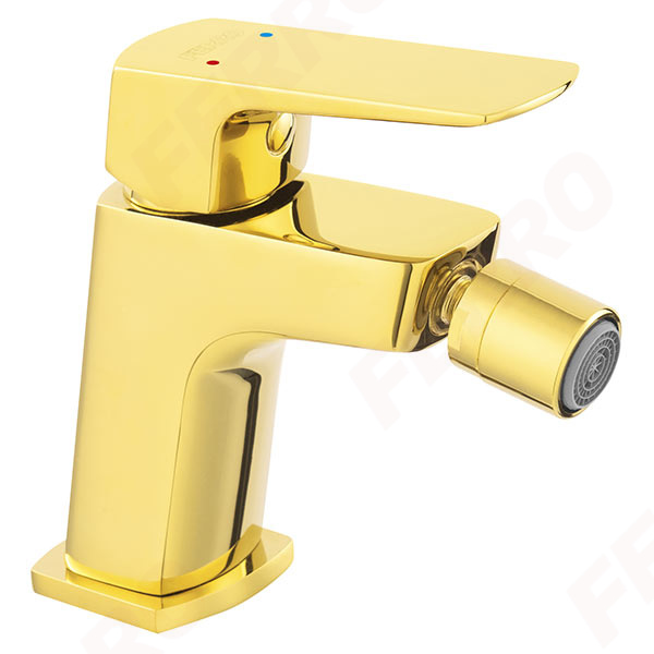 Vitto Gold Verdeline - Bidet standing mixer, gold