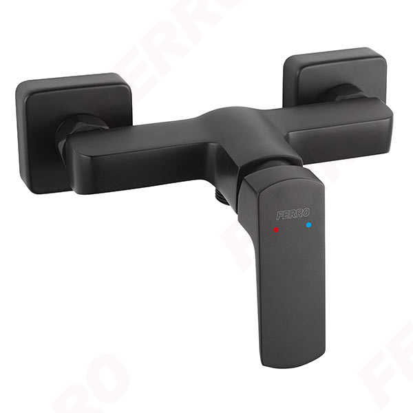 VITTO VERDELINE - wall-mounted shower mixer, black