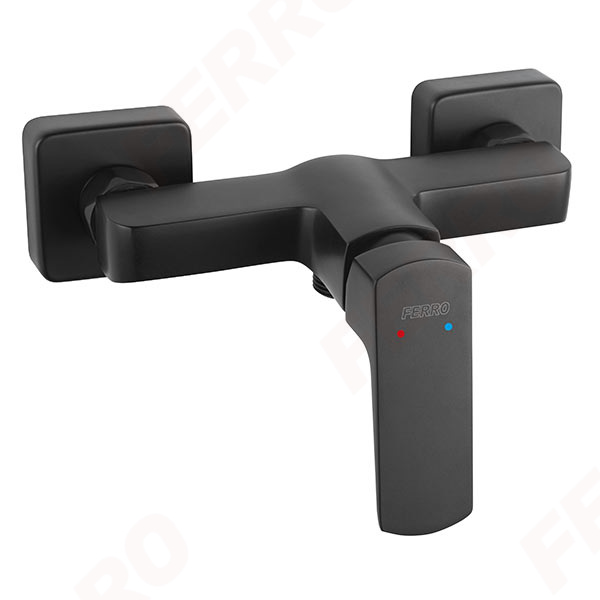 Vitto Verdeline Black - Wall-mounted shower mixer, black