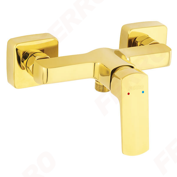 Vitto Gold Verdeline - Wall-mounted shower mixer, gold