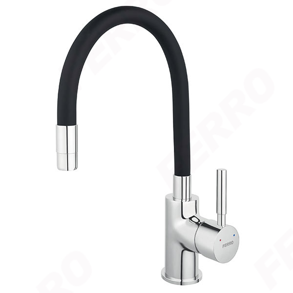 Zumba - stojeća mješalica za sudoper s fleksibilnim izljevom, crna