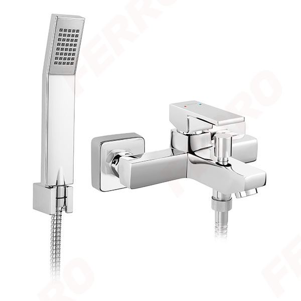 Zicco - Wall-mounted bath mixer, chrome
