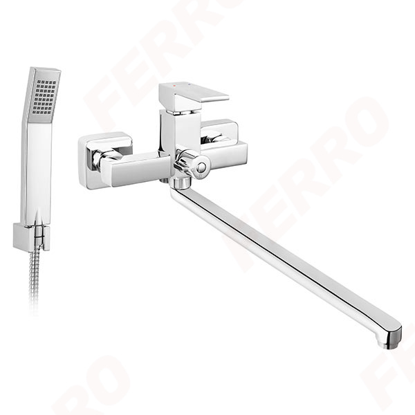 Zicco - wall mounted bath / washbasin mixer with ceramic shower switch