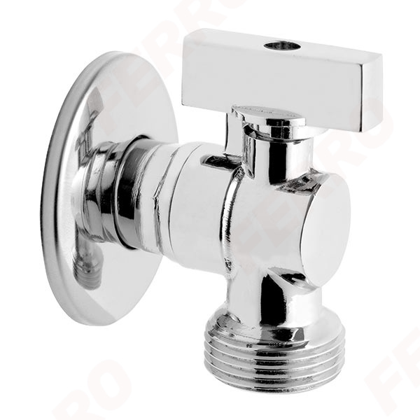 1/2” x 3/4” ball valve with rosette and metal handle