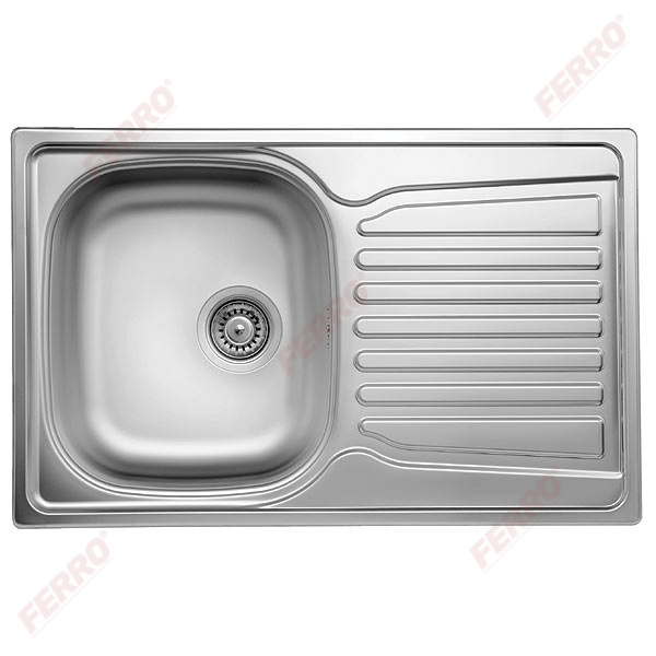 Single bowl sink 49x78 cm, smooth
