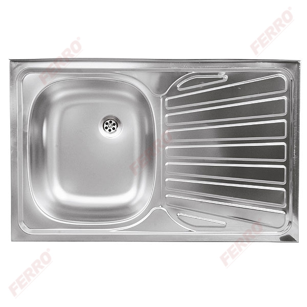 Single bowl sink 50x80 cm, smooth