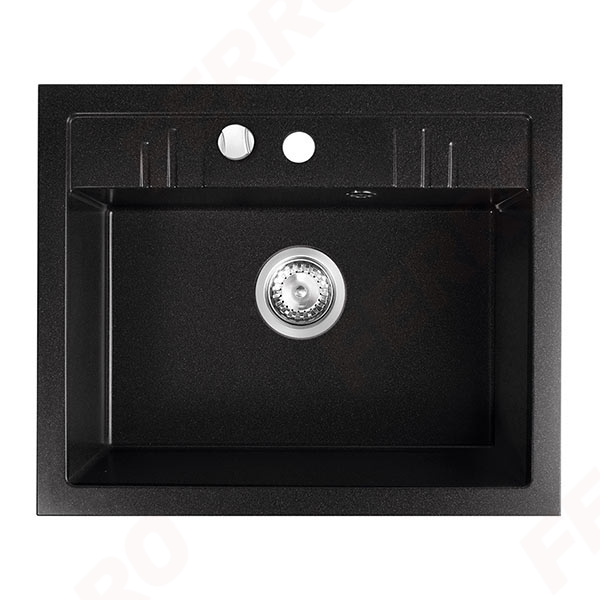 Mezzo II - Single kitchen sink 58x48 cm, graphite