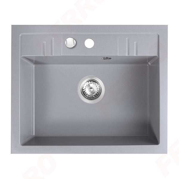 Mezzo II - Single kitchen sink 58x48 cm, grey