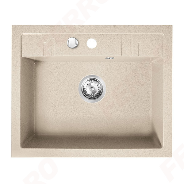 Mezzo II - Single kitchen sink 58x48 cm, sandy