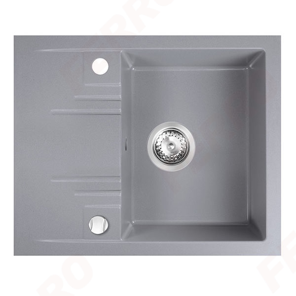Mezzo II - Single kitchen sink 58x48 cm, grey