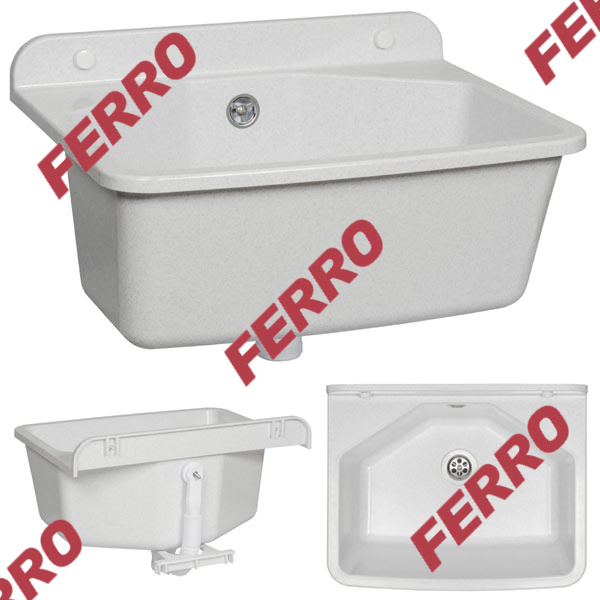 Utility sink 37/46, white