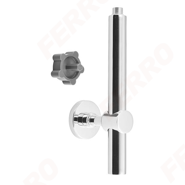 Extension set for shower sets with integrated faucets