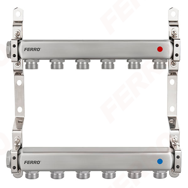 F-Comfort - Stainless steel manifold, beam with one side of wholes, without air vents