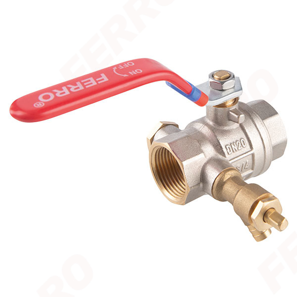 F-Power - ball valve with drain, manual air-vent and plug