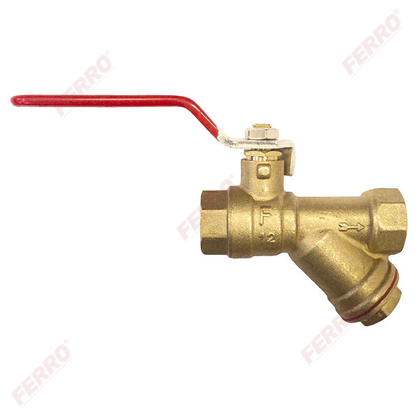 Ball valve with filter