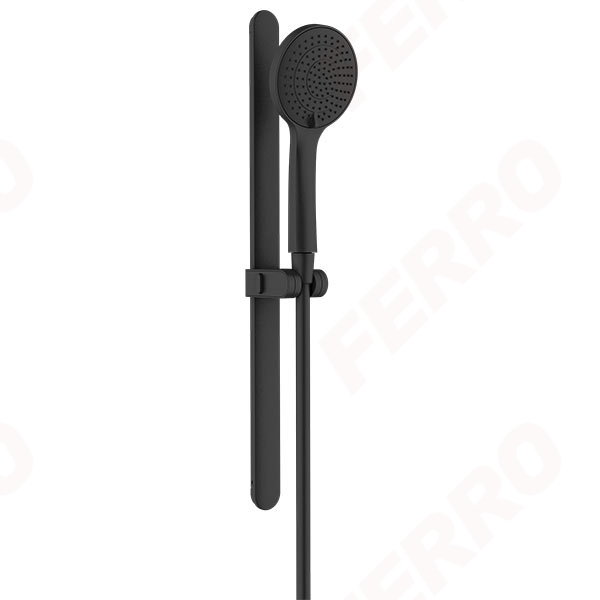 Nostris - sliding shower set, black