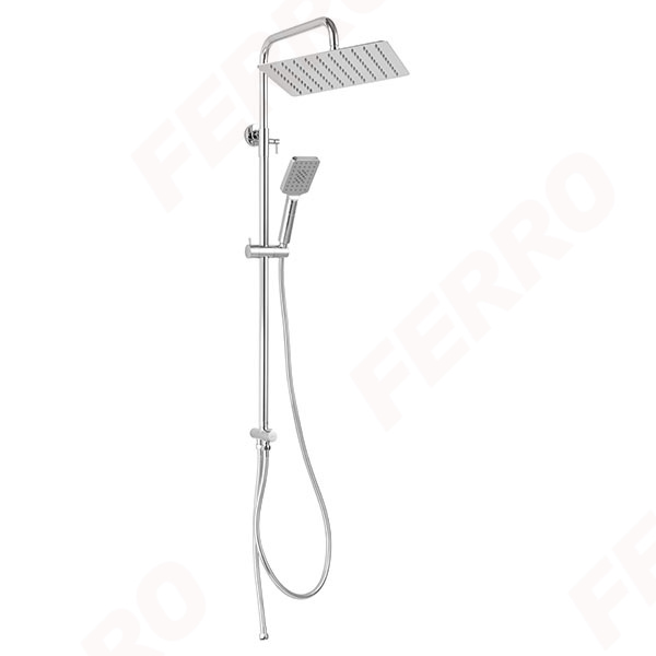 Wizard Square Pro - sliding shower set with rainfall