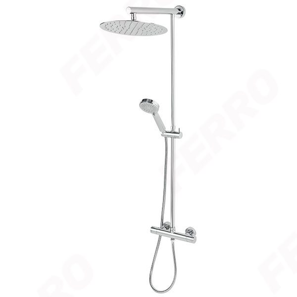 Trevi - rainfall with regular shower and thermostatic mixer