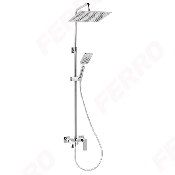 Algeo Square - rainfall shower systemand bath mixer