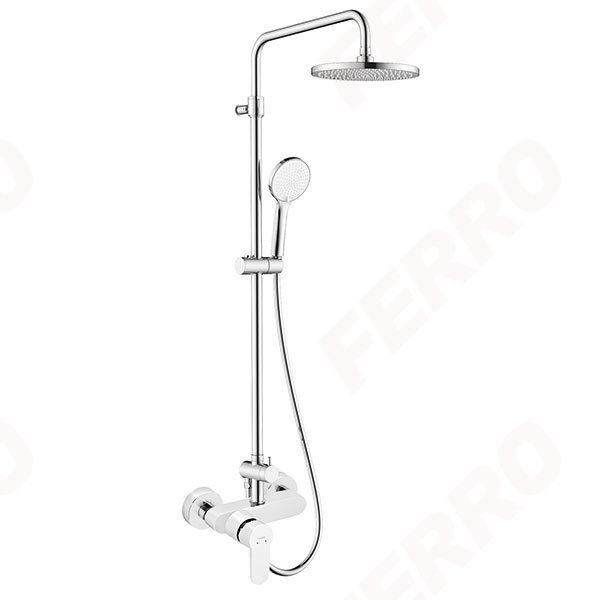 Nostris - shower set with BNS7U shower mixer, chrome