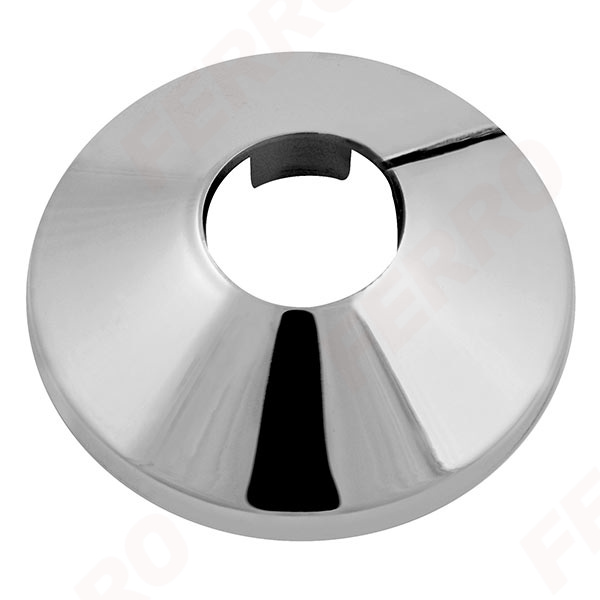 Single pipe rosette 15 mm, chrome