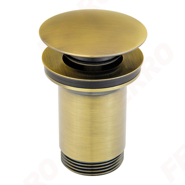 Донный клапан Rotondo ⁵⁄₄”, латунь, бронза,  для умывальников с переливом